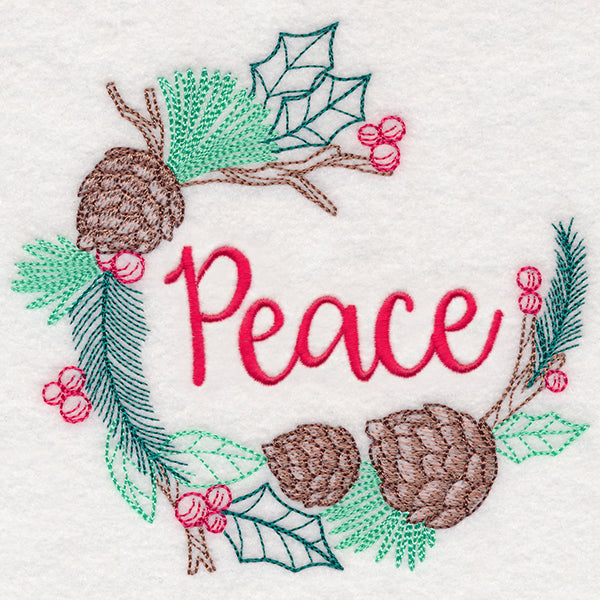 Colors of Christmas Wreath - Peace