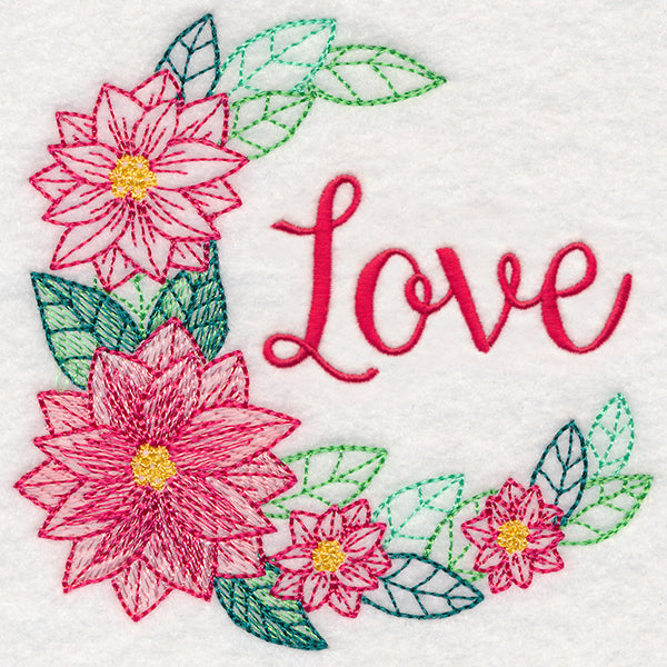 Colors of Christmas Wreath - Love