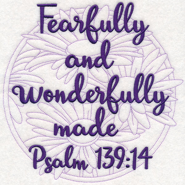 Spirited Sayings - Wonderfully Made With Daisies