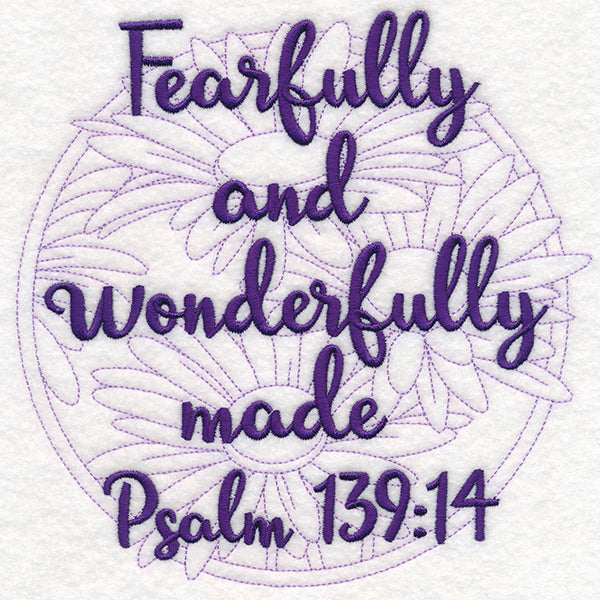 Spirited Sayings - Wonderfully Made With Daisies