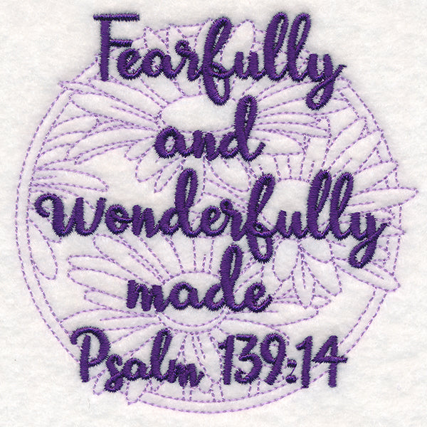 Spirited Sayings - Wonderfully Made With Daisies