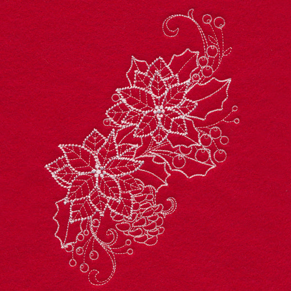 Blissful Poinsettia Spray (Whitework)