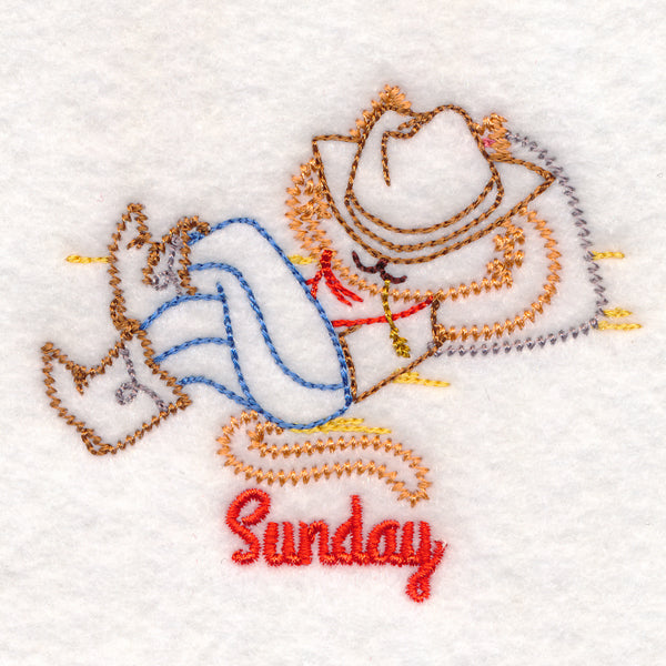 Cowboy Cat on Sunday (Vintage)