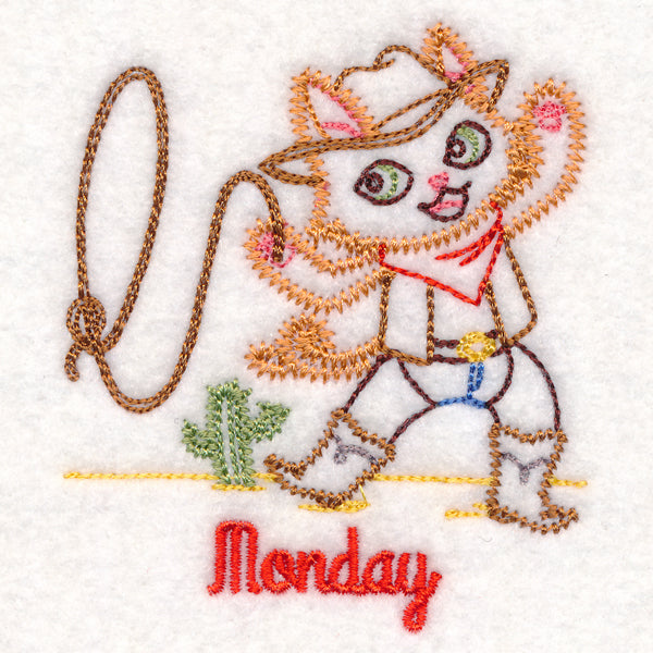 Cowboy Cat on Monday (Vintage)