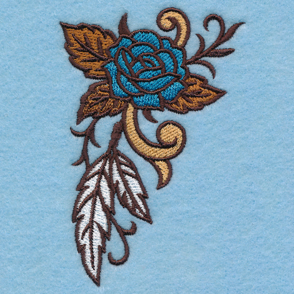 Wild West Blooms and Feathers Spray