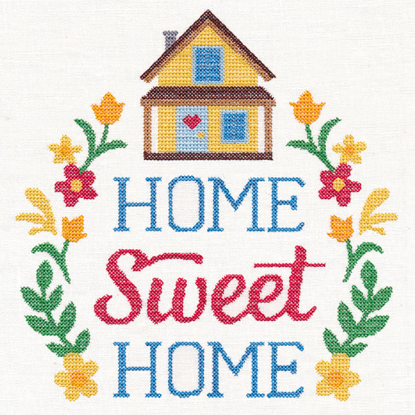 Home Sweet Home Wreath (Cross Stitch)