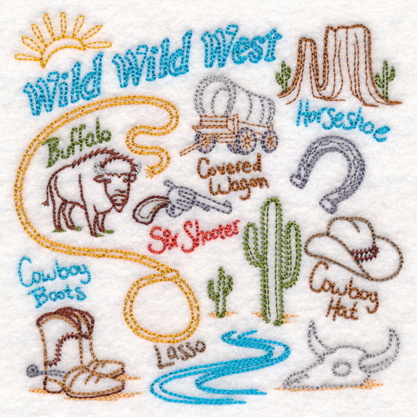 Antique Wild West Square (Vintage)