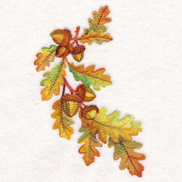 Fall Oak Leaves in Watercolor