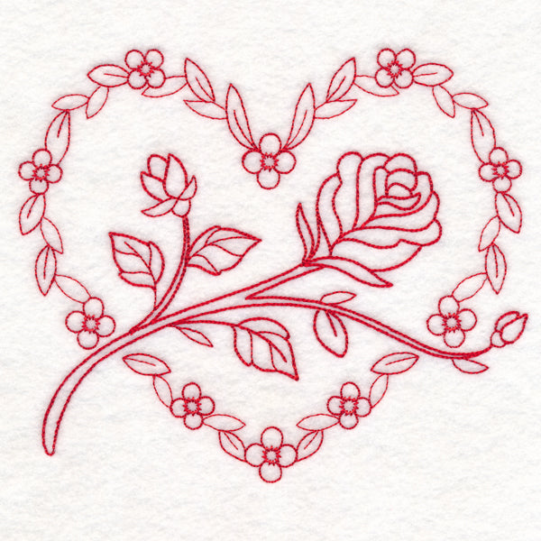 Nostalgic Nature - Heart (Redwork)