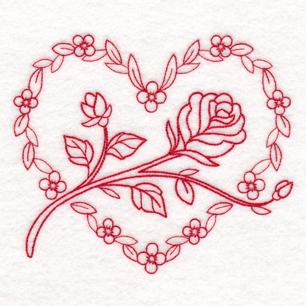 Nostalgic Nature - Heart (Redwork)