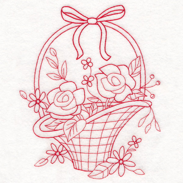 Nostalgic Nature - Basket (Redwork)