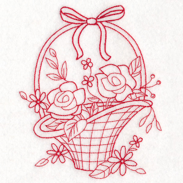 Nostalgic Nature - Basket (Redwork)