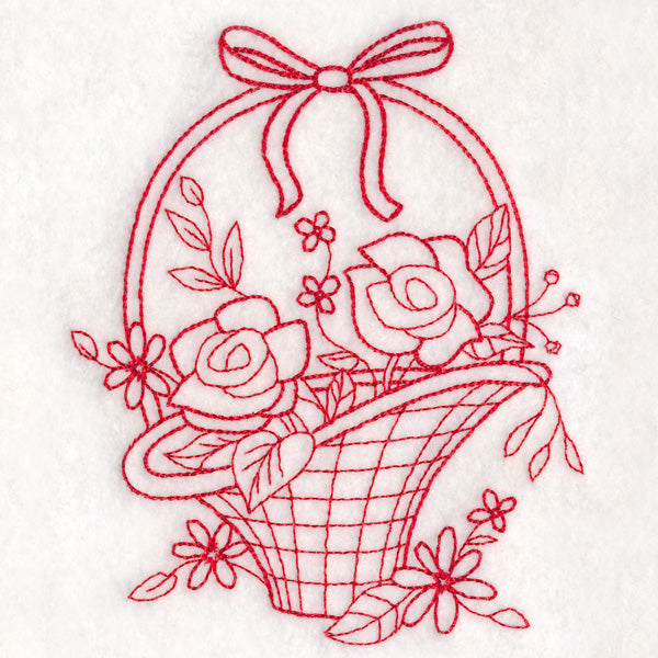 Nostalgic Nature - Basket (Redwork)