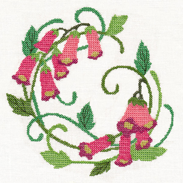Foxglove Wreath (Cross Stitch)