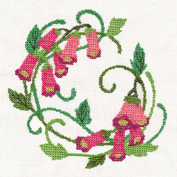 Foxglove Wreath (Cross Stitch)