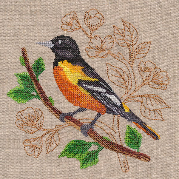 Oriole with Delicate Branches (Cross Stitch)