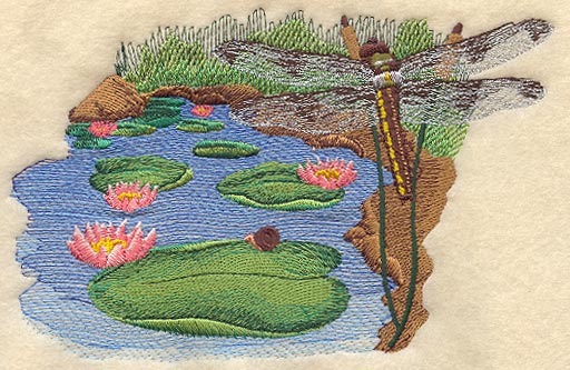 Dragonfly with Lilypads