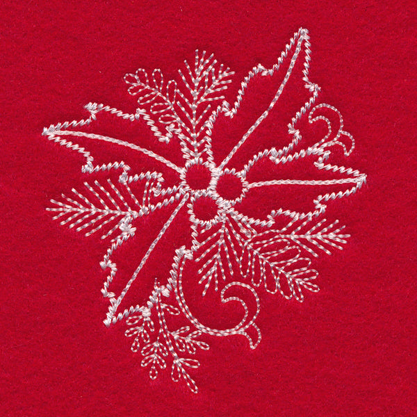 Blissful Holly and Berries (Whitework)