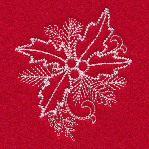 Blissful Holly and Berries (Whitework)