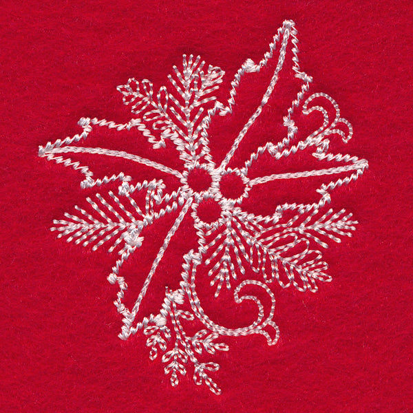 Blissful Holly and Berries (Whitework)