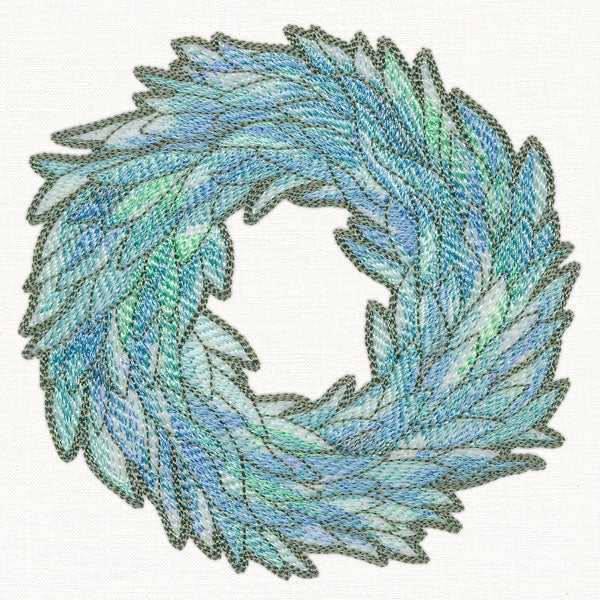 Sage Leaf Wreath in Watercolor
