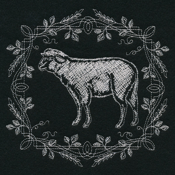 Framed Chalkboard Lamb