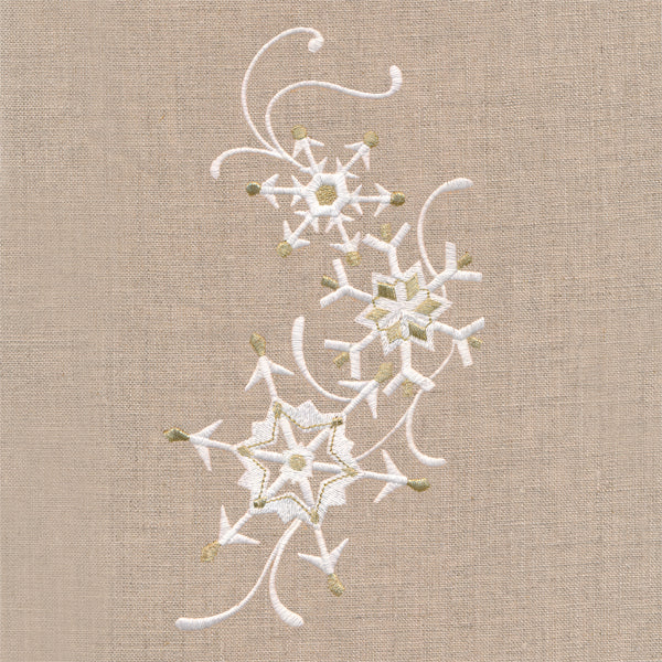 Golden Glamour Snowflakes