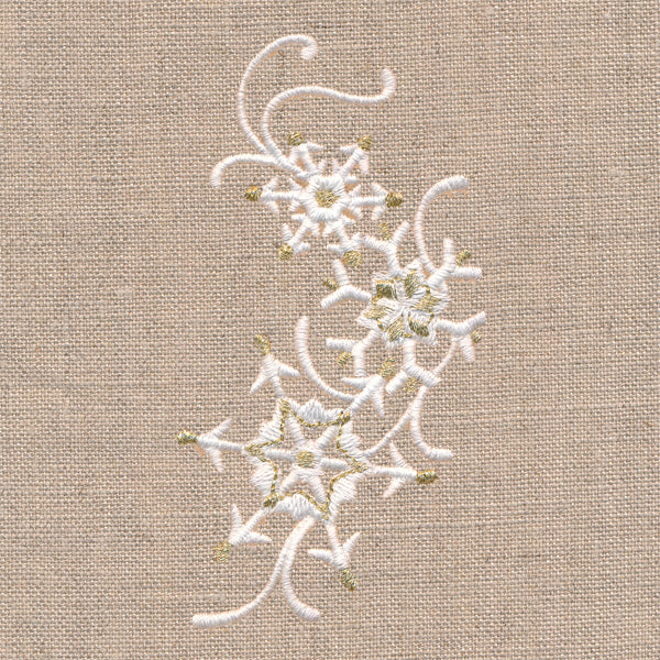 Golden Glamour Snowflakes