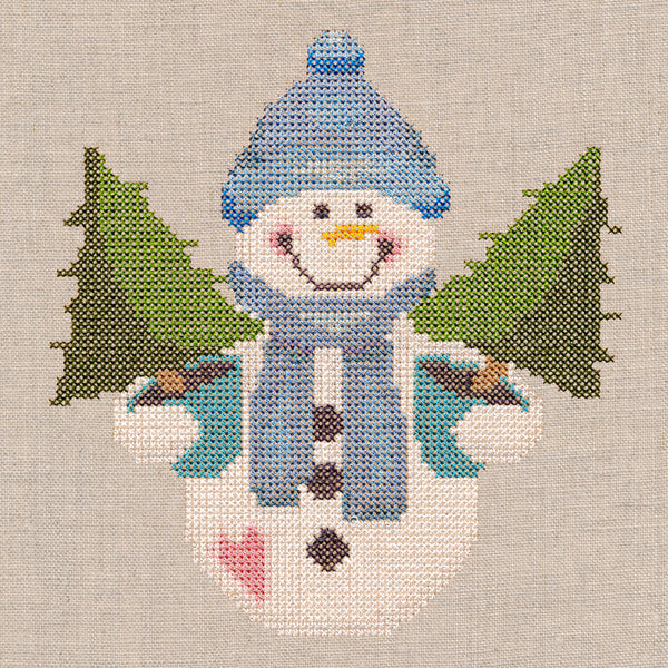 Country Christmas Snowman - Christmas Trees (Cross Stitch)