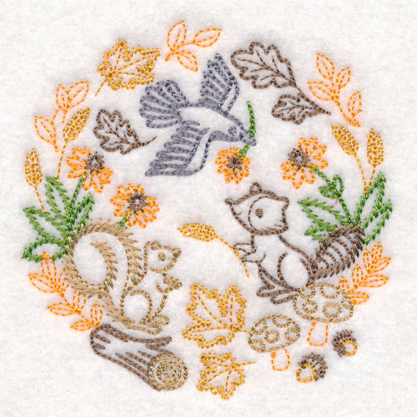 Autumn Wildlife Scene (Vintage)