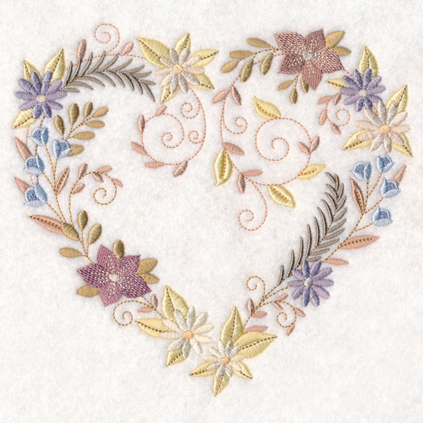 Delicate Blooms Heart