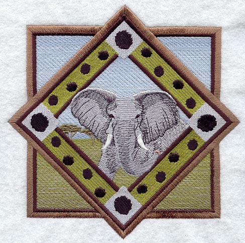 African Elephant Track Portrait