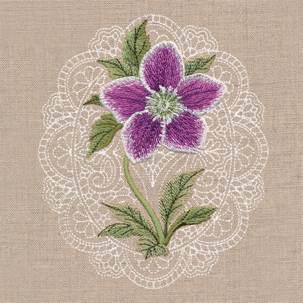 Floral Cameo - Lenten Rose