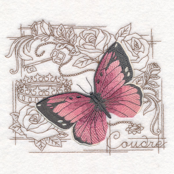 Shabby Chic Collage - Butterfly