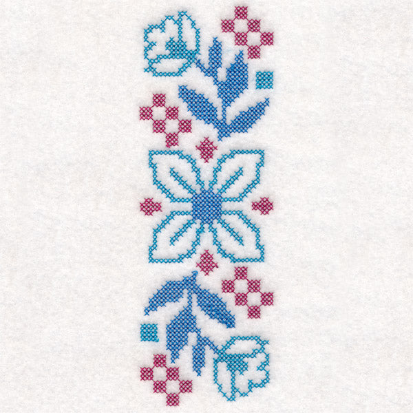 Bold Floral Border (Cross Stitch)