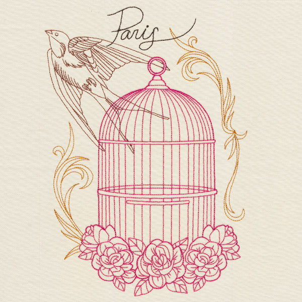 Victorian Birdcage Collage