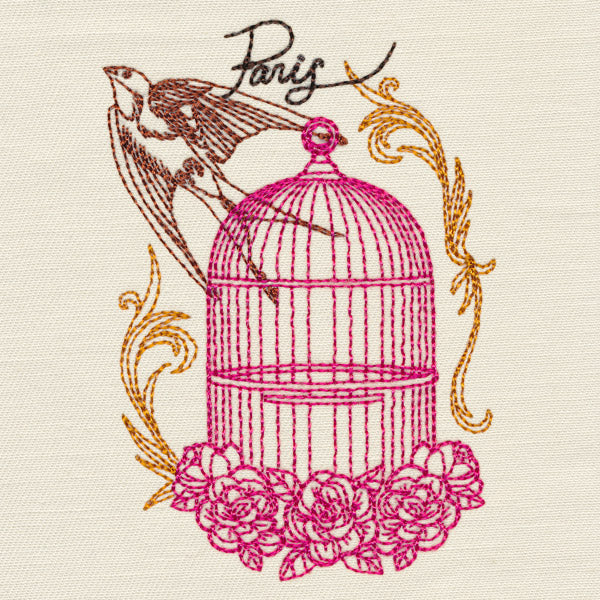 Victorian Birdcage Collage