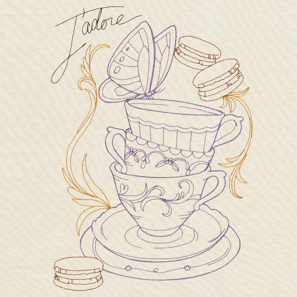 Victorian Teacup Collage