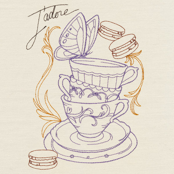 Victorian Teacup Collage