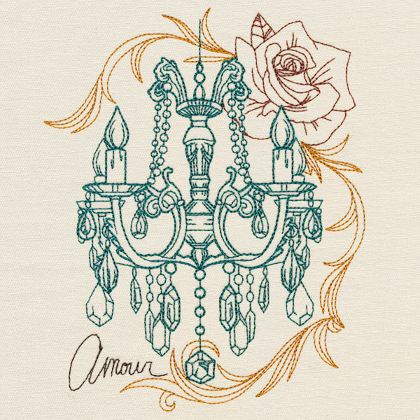 Victorian Chandelier Collage