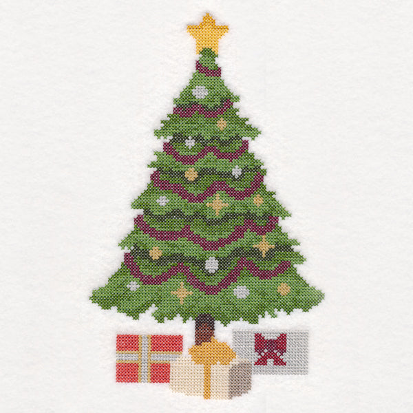 Ornate Christmas Tree Panel (Cross Stitch)