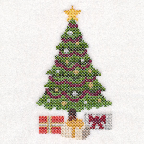 Ornate Christmas Tree Panel (Cross Stitch)