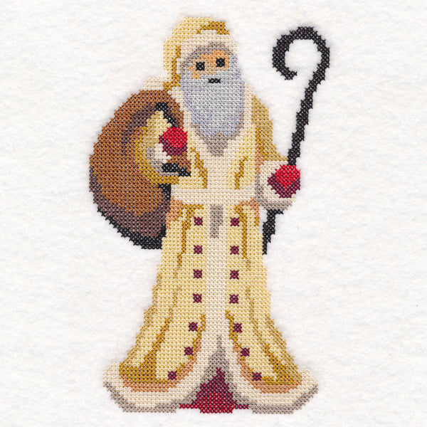 Ornate St. Nicholas Panel (Cross Stitch)