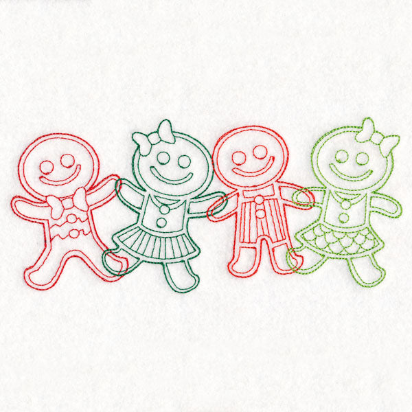 Christmas Treats Border - Gingerbread Kids (Vintage)