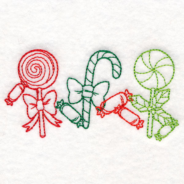 Christmas Treats Border - Candies (Vintage)