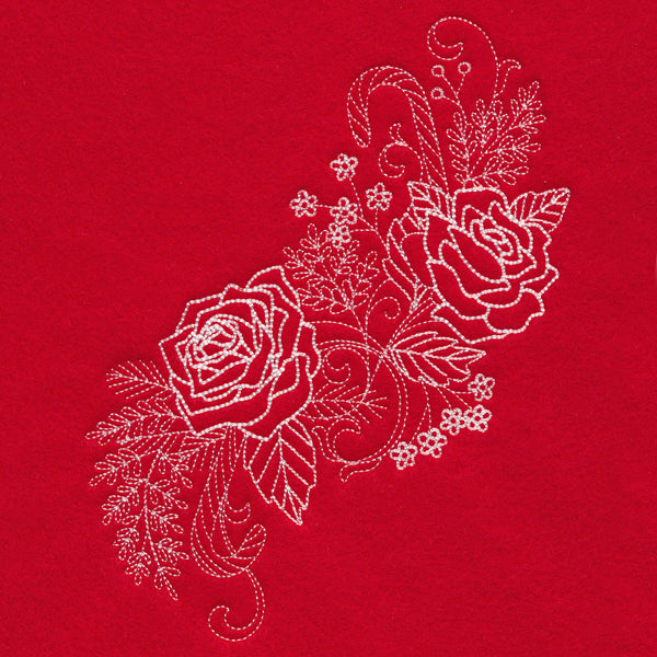 Blissful Rose Spray (Whitework)