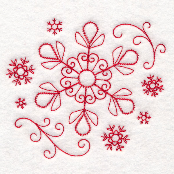 Nostalgic Christmas - Snowflake (Redwork)