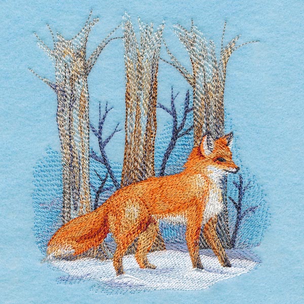Winter Fox in Watercolor