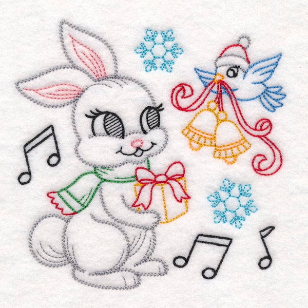 Playful Christmas Bunny (Vintage)