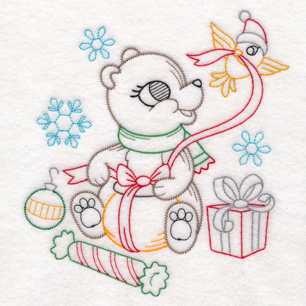 Playful Christmas Bear (Vintage)